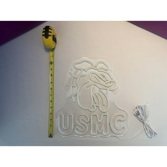 Usmc Bulldog Rgb Neon Sign – Neon Factory USMC Bulldog Neon Sign 13x12 Bar Man Cave Store Wall Decor Gift